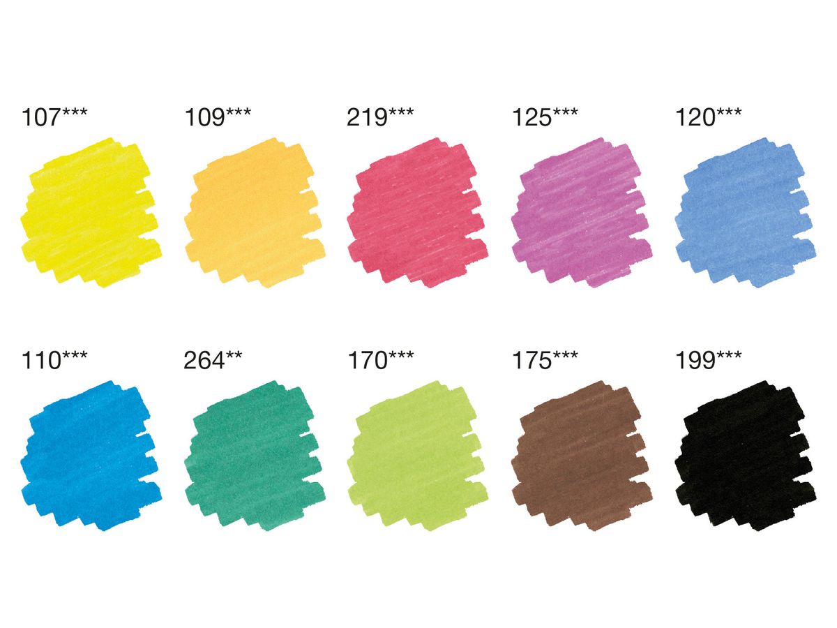 FABER-CASTELL Artist Pen Dual Marker 0.8mm 162010 10 couleurs, étui (4005401620105)