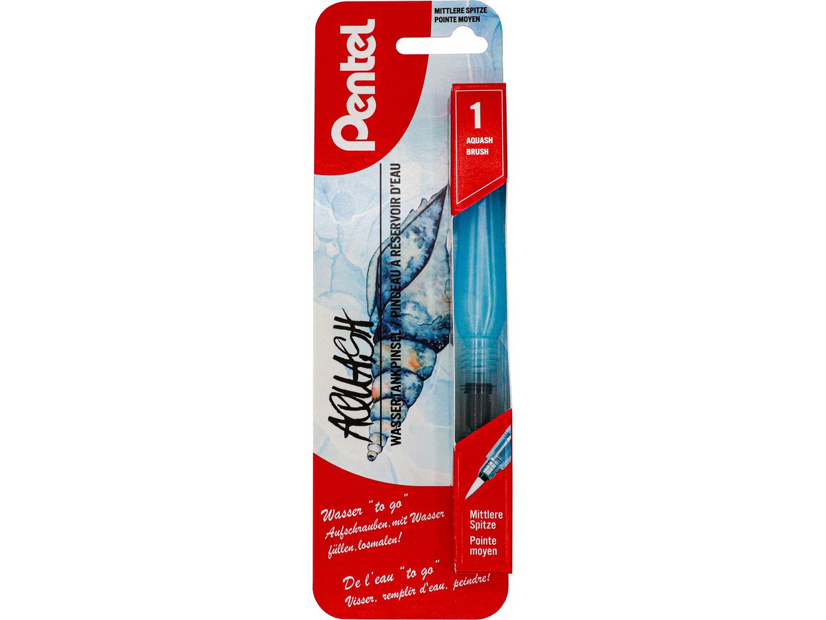 PENTEL Aquash Wasserpinsel M XFRH/1-M blau (5011433139033)
