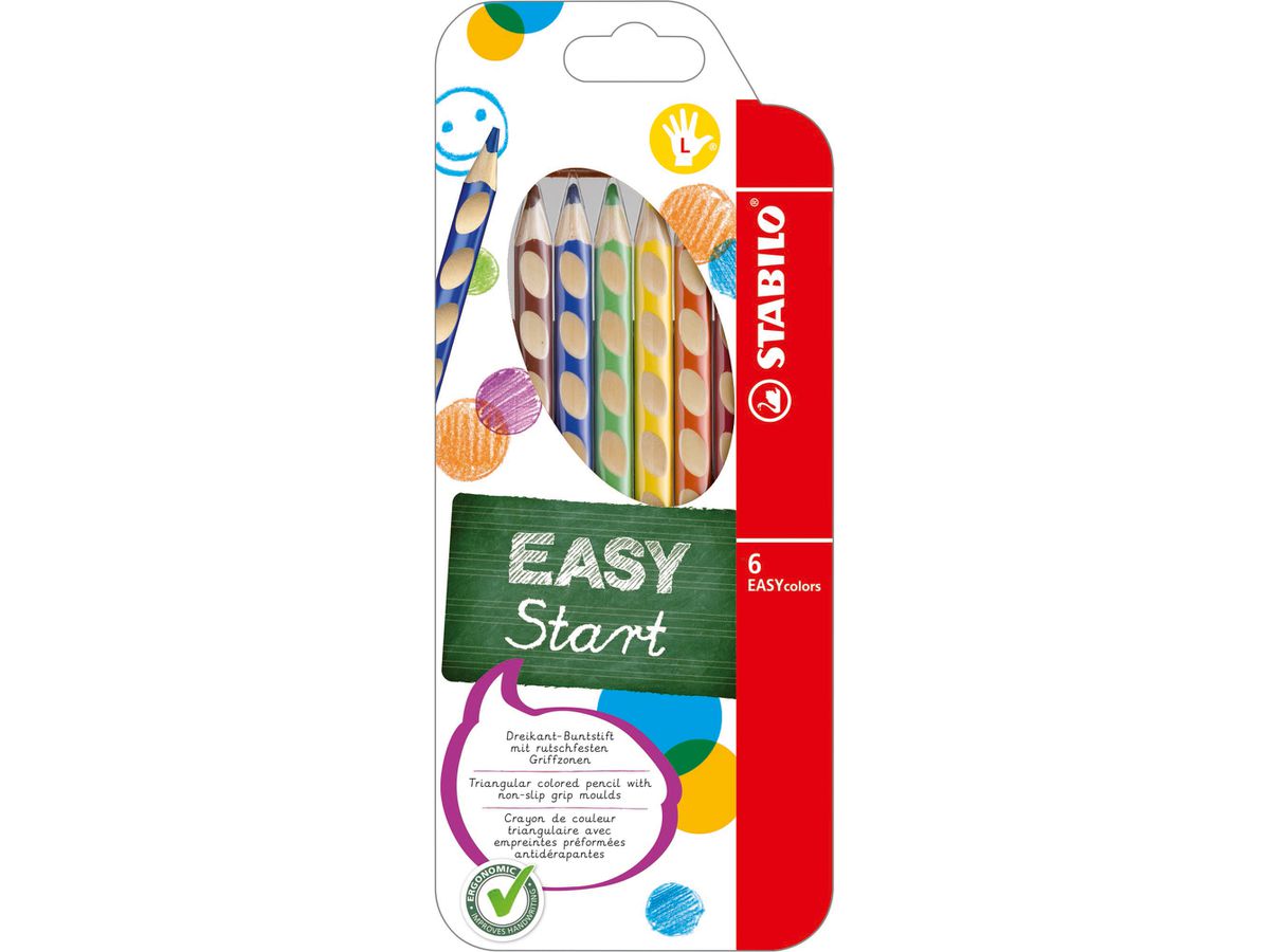 STABILO Matita colorata EASYcolors 331/6 6 colori L (4006381398671)