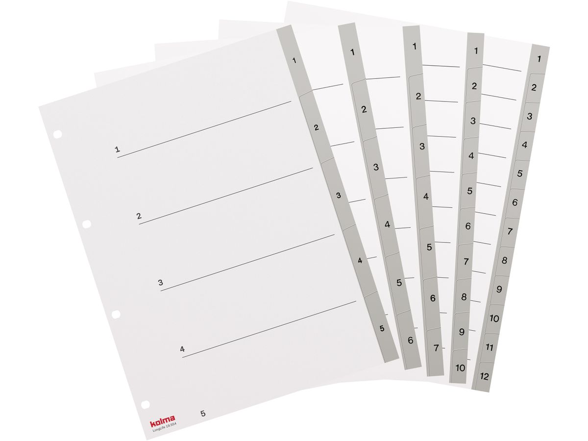 KOLMA Registro LongLife A4 19.114.03 grigio 1-10 (7611967190067)