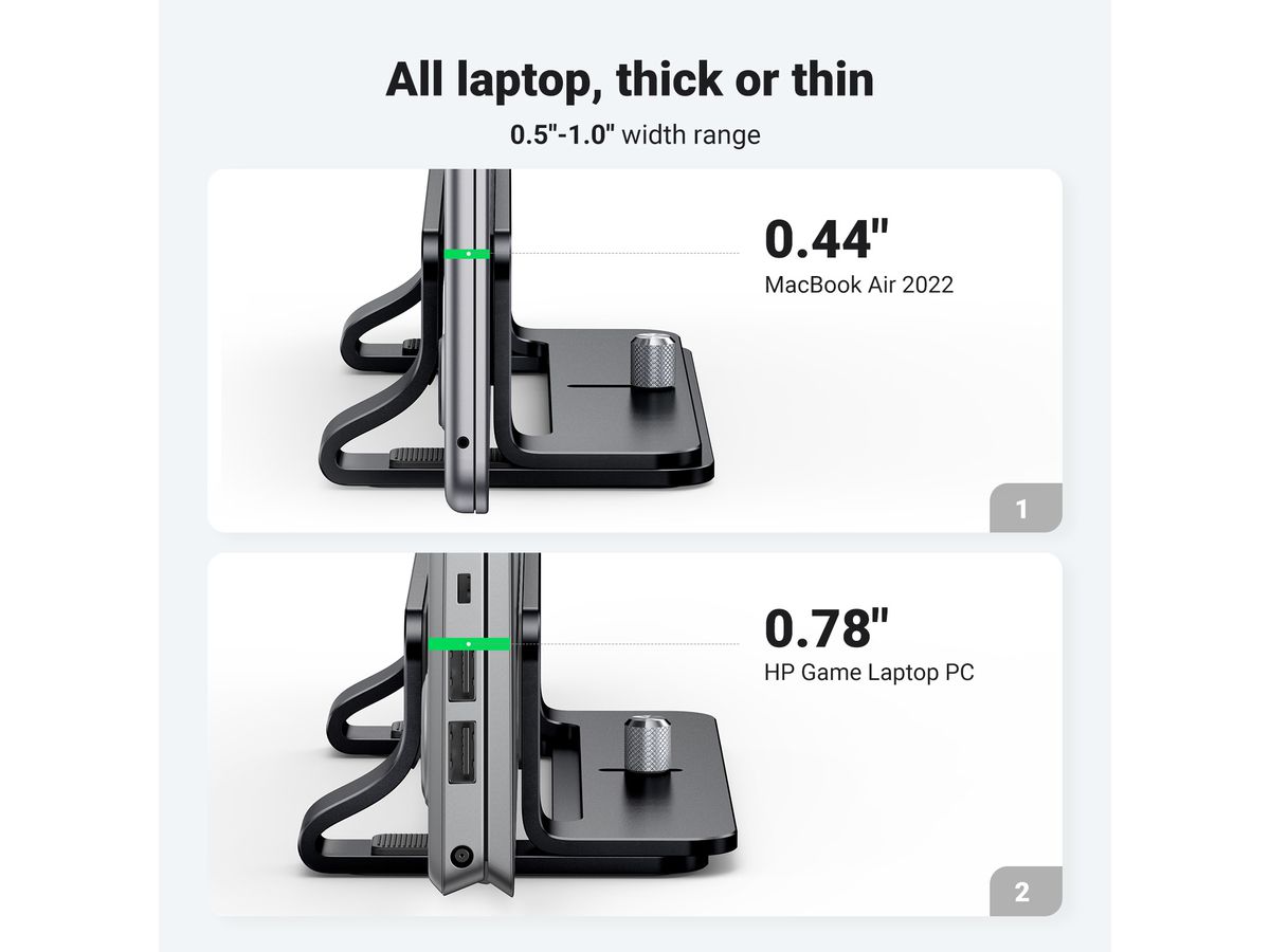 UGREEN Vertical Laptop Stand 25706 Black (6941876227068)
