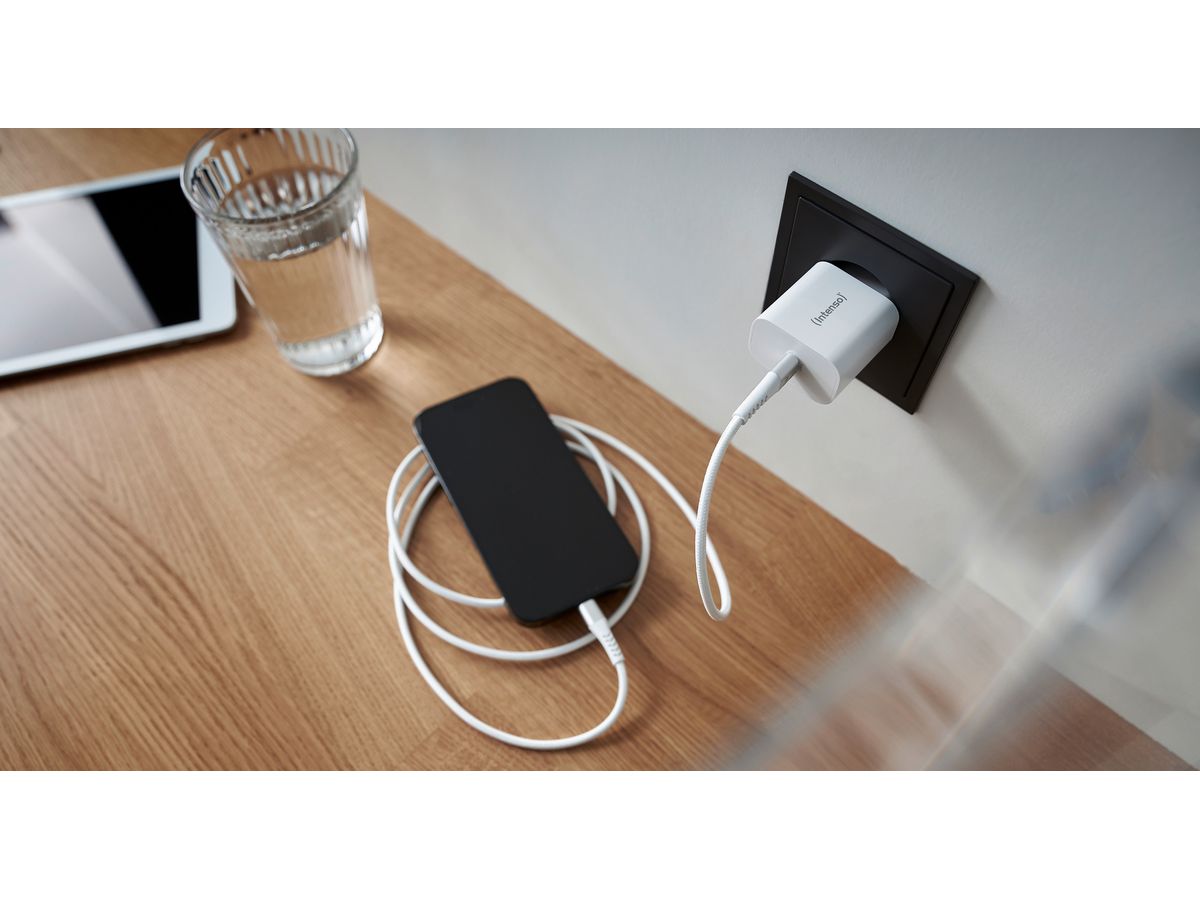 INTENSO Power Adapter W20C Charger 7802012 20W, USB-C, white (4034303033225)