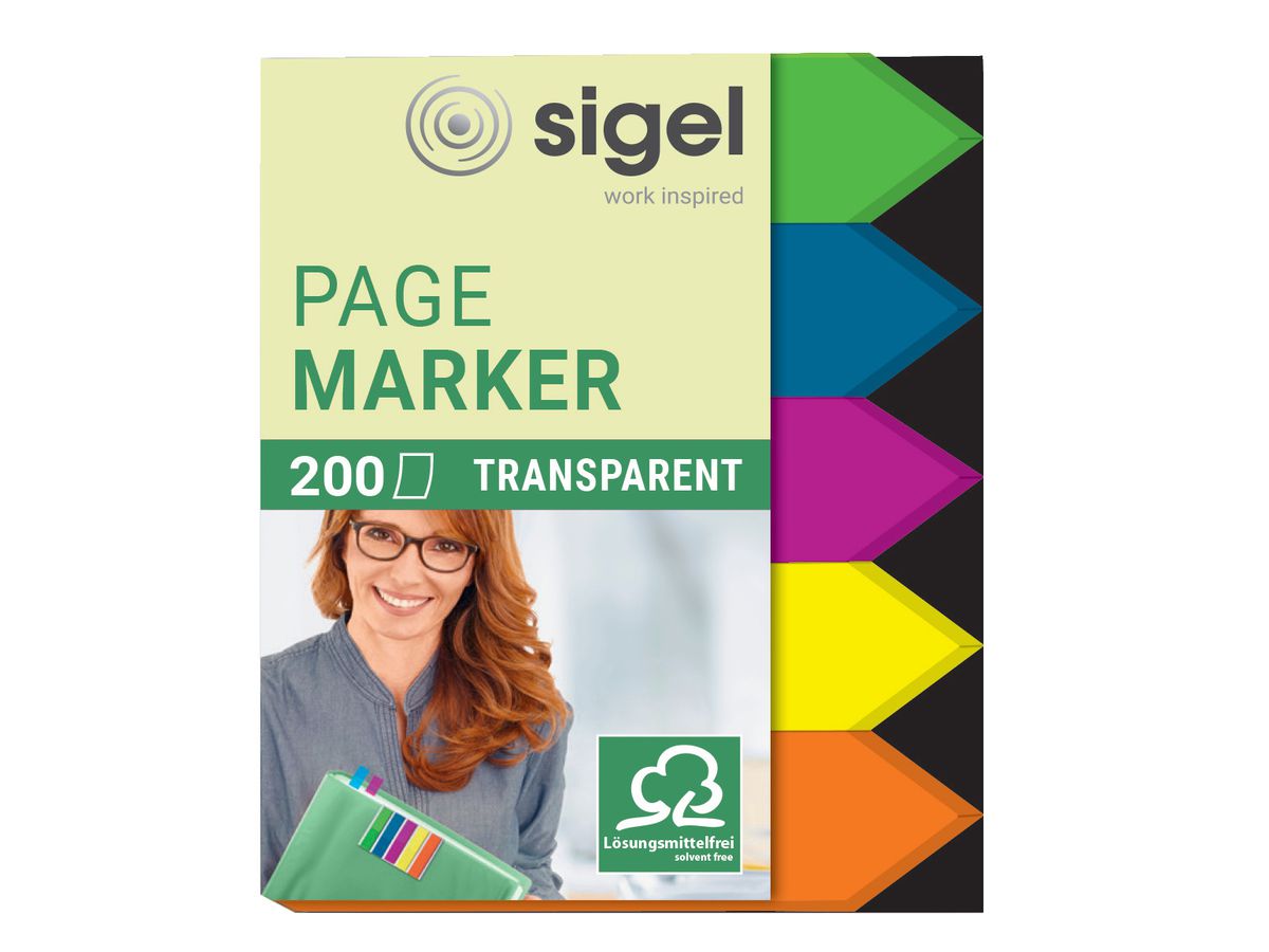 SIGEL Marker Arrow 12x45mm HN613 5 Farben ass. 200 Blatt (4004360972607)