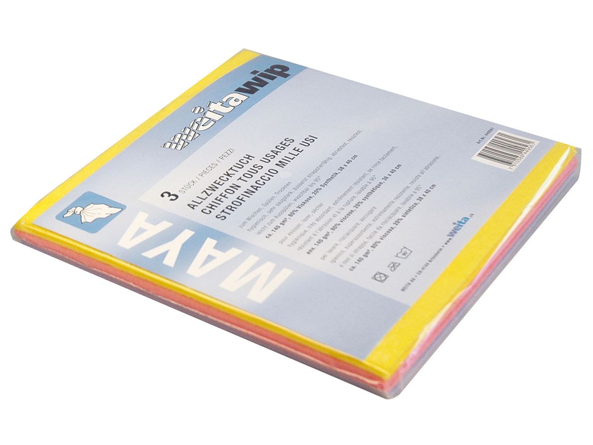 WEITACLEAN Allzwecktücher Maya 38x40cm 449561 assortiert 3 Stück (7610588449561)