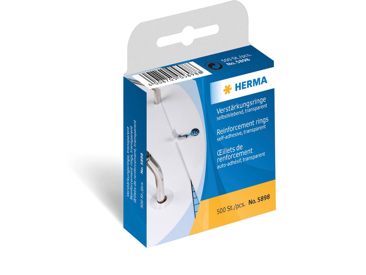 HERMA Verstärkungsringe 5898 transparent 500 Stück (4008705058988)