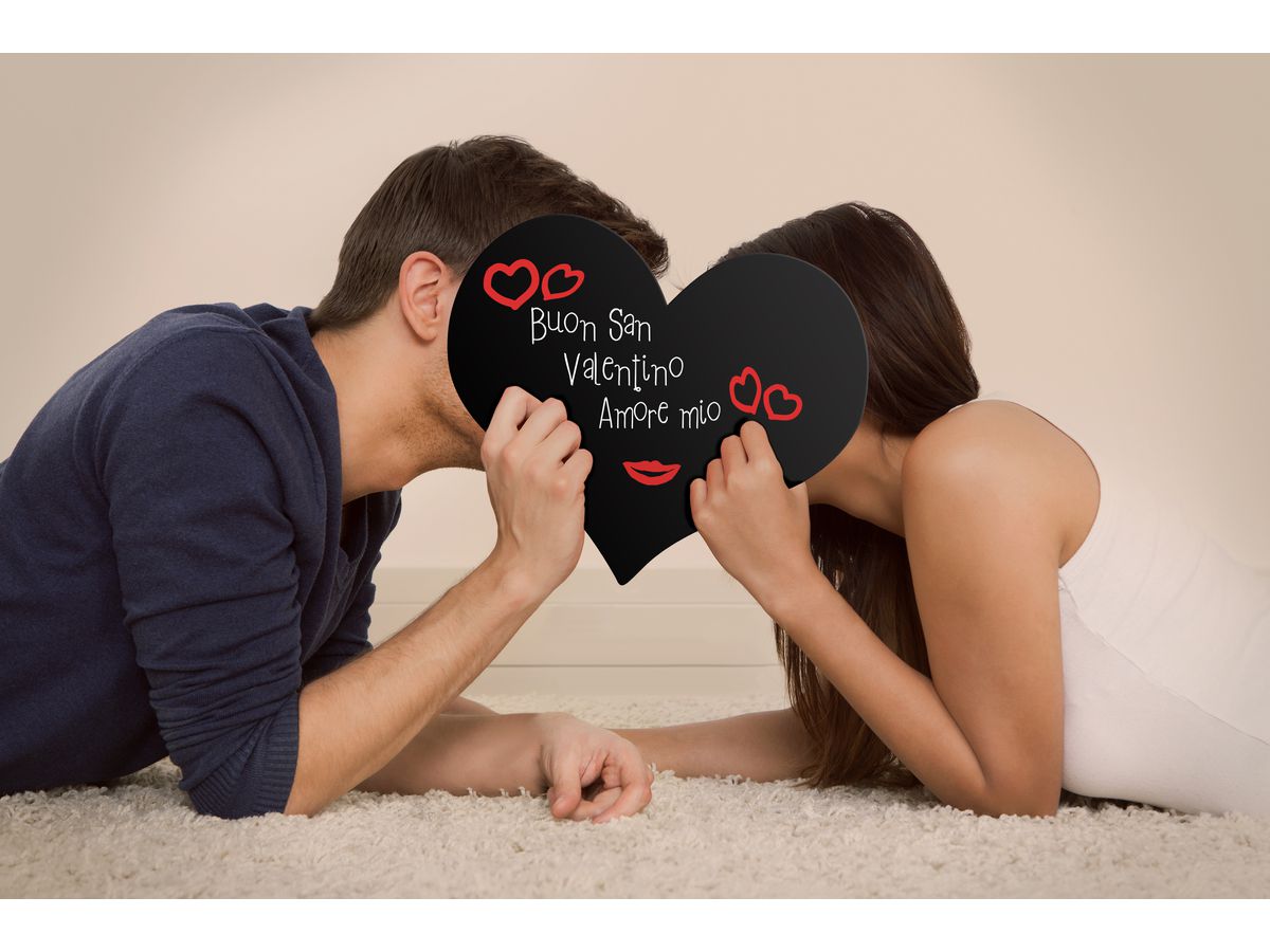 SECURIT Kreidetafel HEART FB-HEART schwarz 30x36x0.3cm (8718226493385)