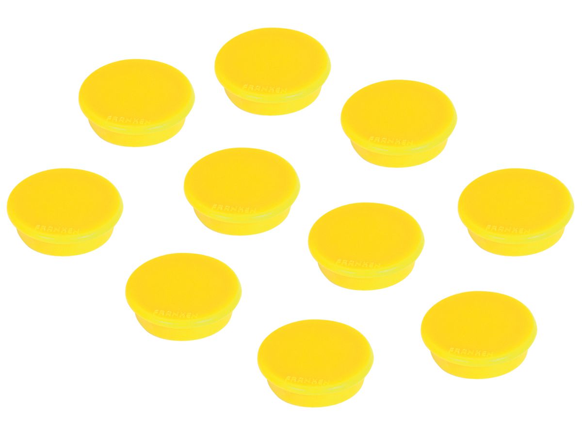 FRANKEN Aimants 32mm HM30 04 jaune 10 pièces (4016946052146)