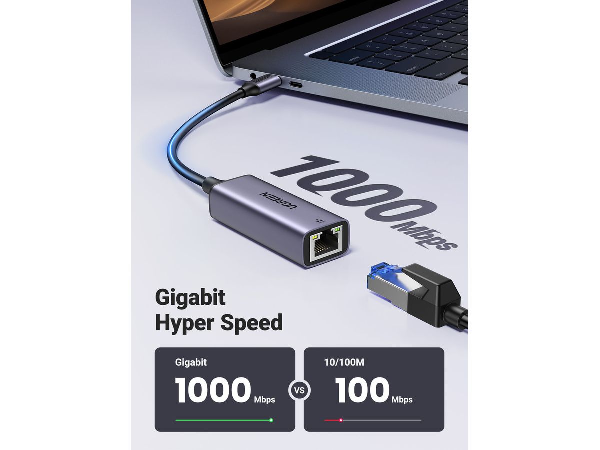 UGREEN Gigabit Ethernet Adapter 50737 USB-C 3.1 GEN1 (6957303857371)