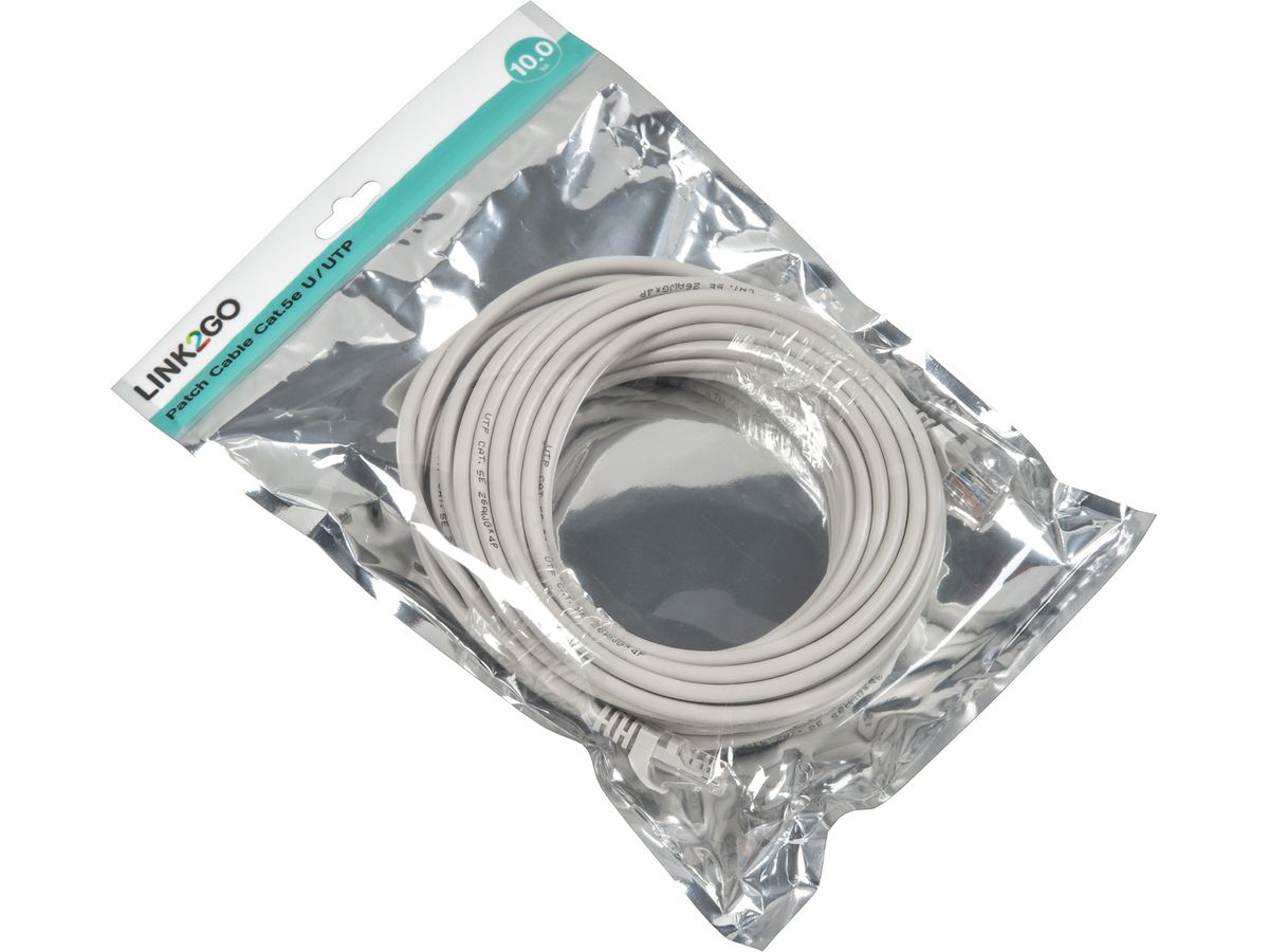 LINK2GO Patch Cable Cat.5e PC5013SGP U/UTP, 10.0m (7613058028808)