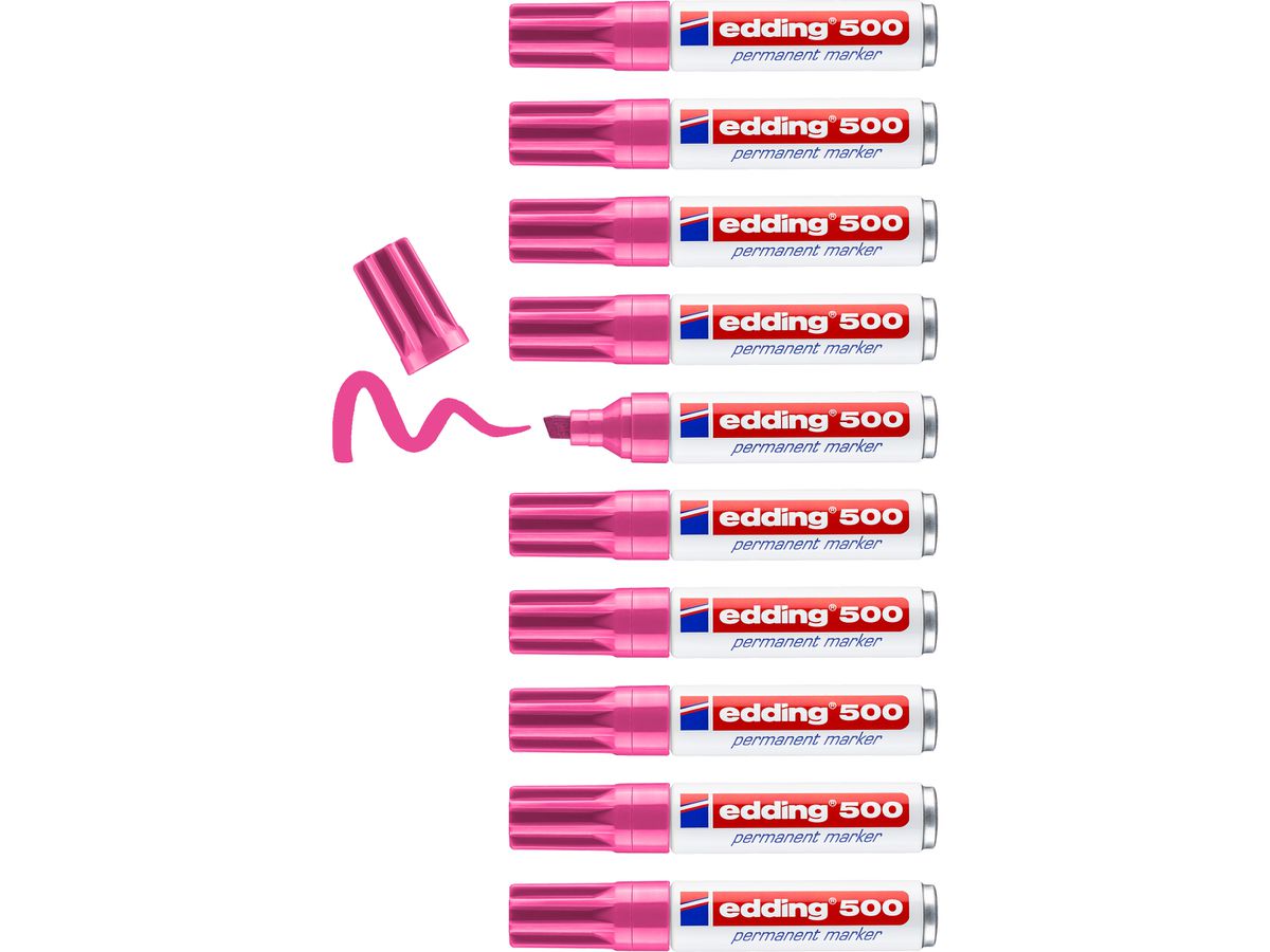 EDDING Permanent Marker 500 2-7mm 500-9 rosa (4004764373710)