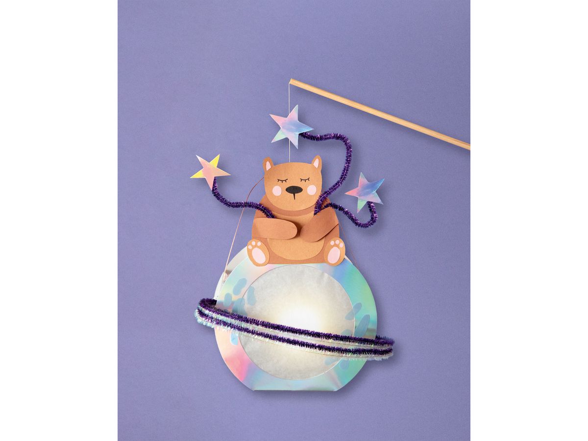 FOLIA Laternenrohlinge 19cm 9602/5 irisierend pink 5 Stück (4001868126280)