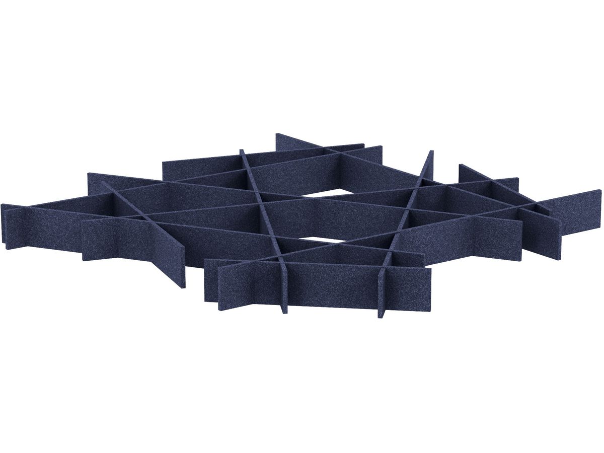 SUONO Deckenelement 229x229x19cm 2144.U12.4700 INTERLACE, blau (7640439764758)