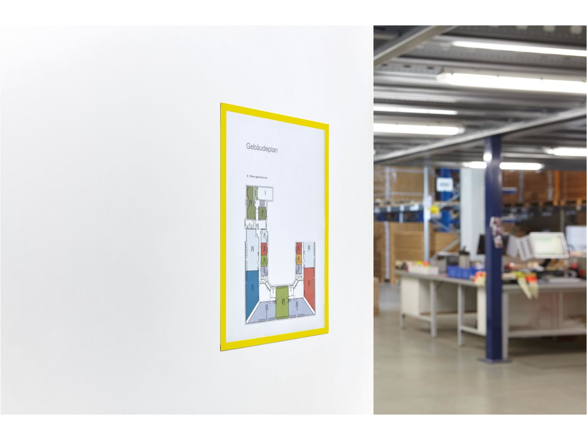 MAGNETOPLAN Magnetrahmen magnetofix A4 1130302 gelb 5 Stk. (4013695013633)