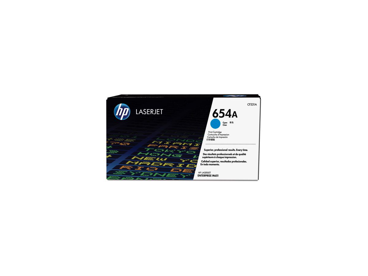 HP Toner-Modul 654A cyan CF331A CLJ Enterprise M651 15'000 S. (0886112501181)