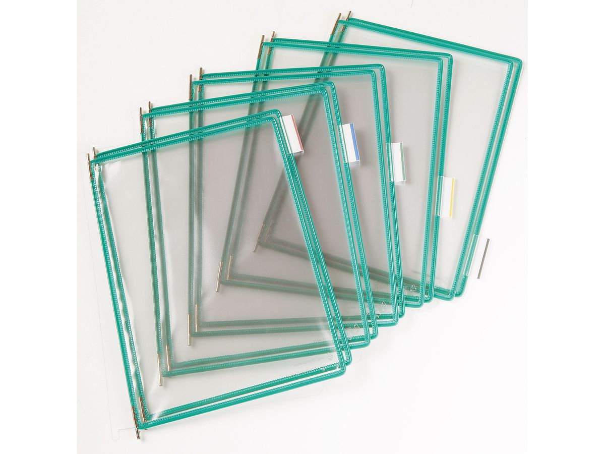 TARIFOLD Drehtaschen T-Display 6114005 grün, 5 Tabs 50mm 10 Stück (3377991140051)