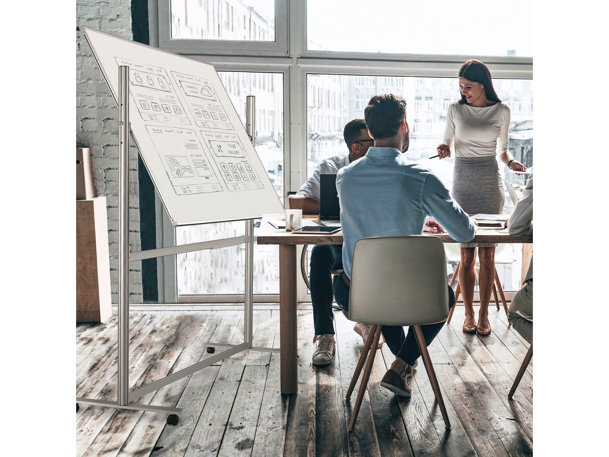 MAGNETOPLAN Ferroscript-Whiteboard 1242315 turnable, mobile 1500x1000mm (4013695003566)