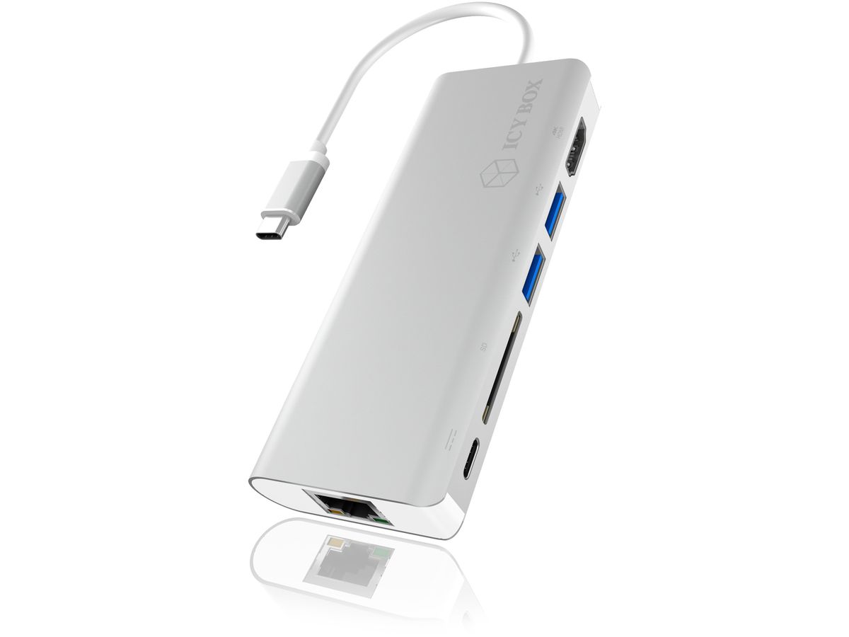 ICY BOX USB Type-C Notebook IB-DK4034-CP Dockingstation silver/white (4250078165521)