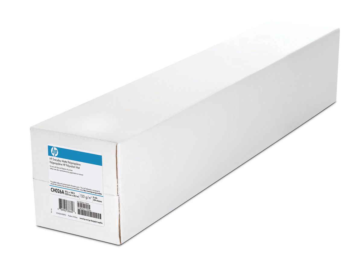 HP Everyday Polypropylen matt 31m CH026A DesignJet 2 x 50 Zoll (7630006734932)