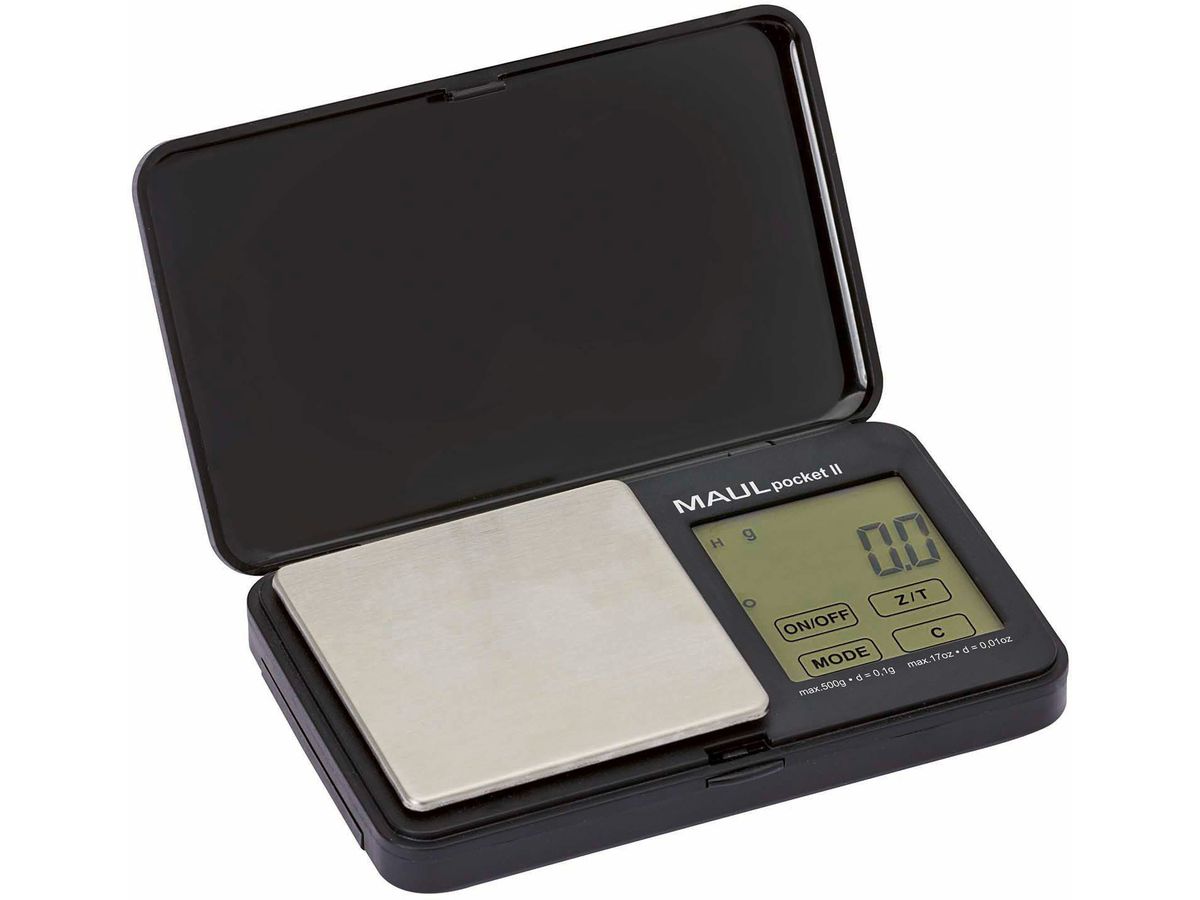 MAUL pocket II Taschenwaage 500g 21.10 schwarz (4002390061223)