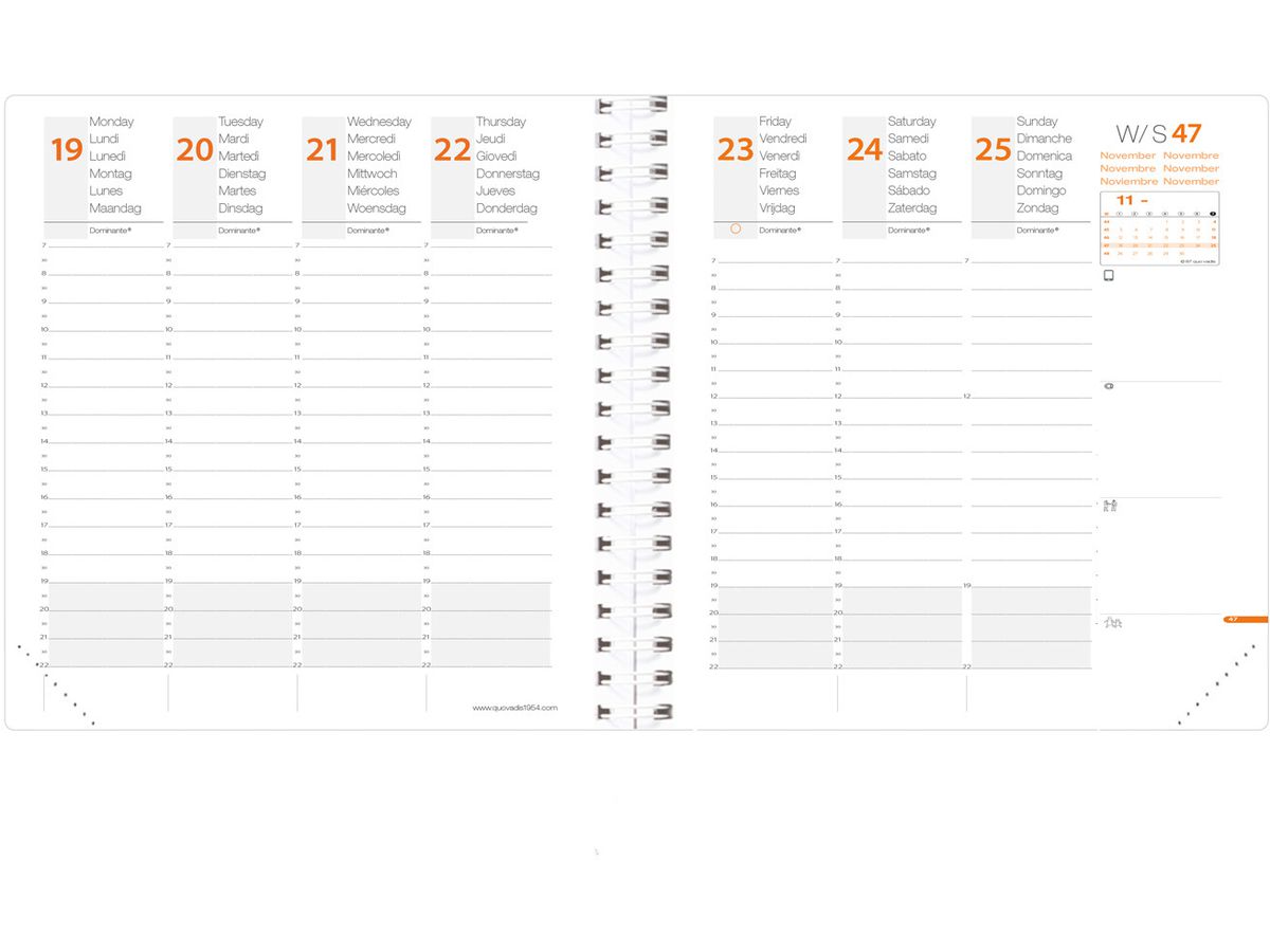 QUO-VADIS Agenda Time&Life medi. 2026 540132Q 1W/2S silber ML 16x16cm (3371010523801)