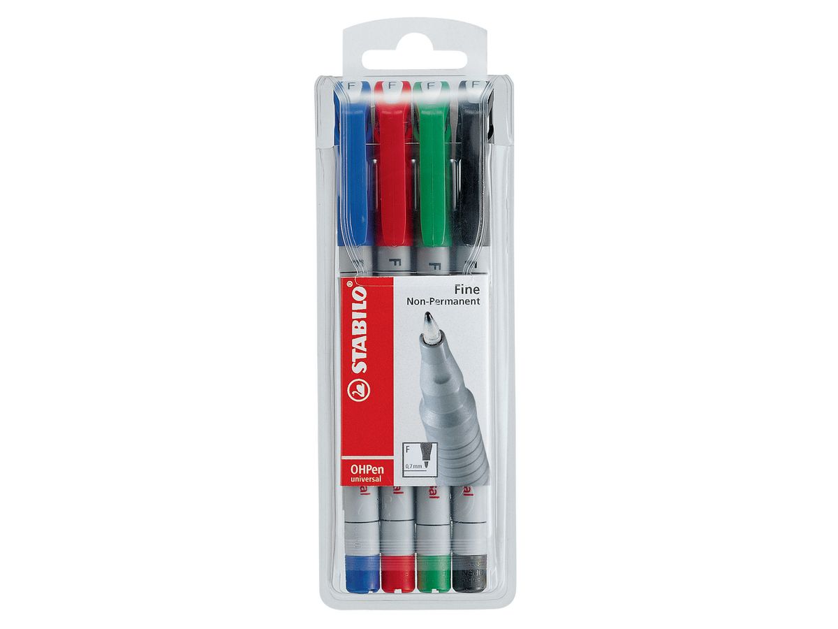 STABILO OHP Pen non-perm. F 852/4 4er Etui (4006381115100)