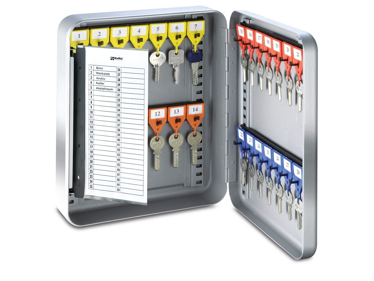 RIEFFEL SWITZERLAND Cassette chiave KyStor grau KR-15.28 Z 24,2x30x8cm 28 aripone (7640115311221)