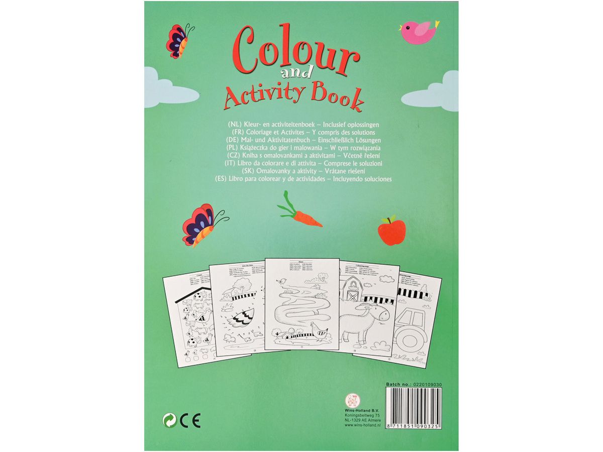 ROOST Aktivitäten- und Malbuch A4 B903 assortiert (8711851090301)