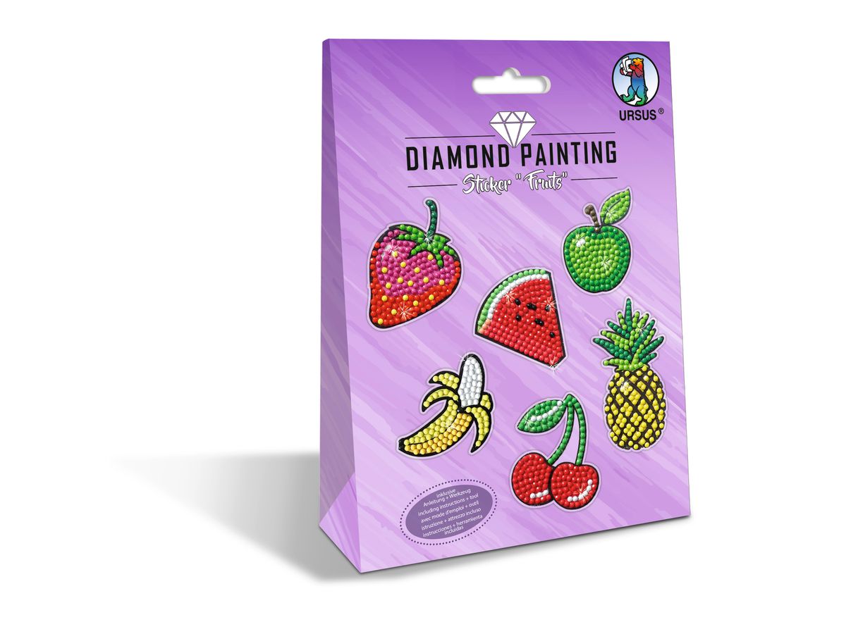 URSUS Diamond Sticker Fruit 43500004 10x15cm 2 flls. (4008525238188)