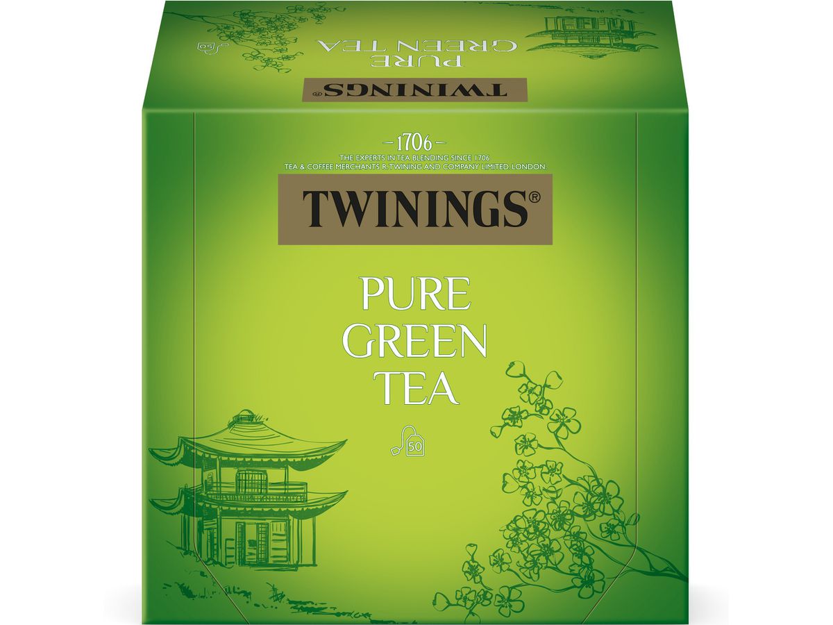 TWININGS Tè verde puro 100017998 Borse 2g, 50 pz. (0070177195625)