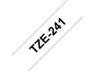 PTOUCH Band, laminiert schwarz/weiss TZe-241 PT-2450DX 18 mm (4977766685306)