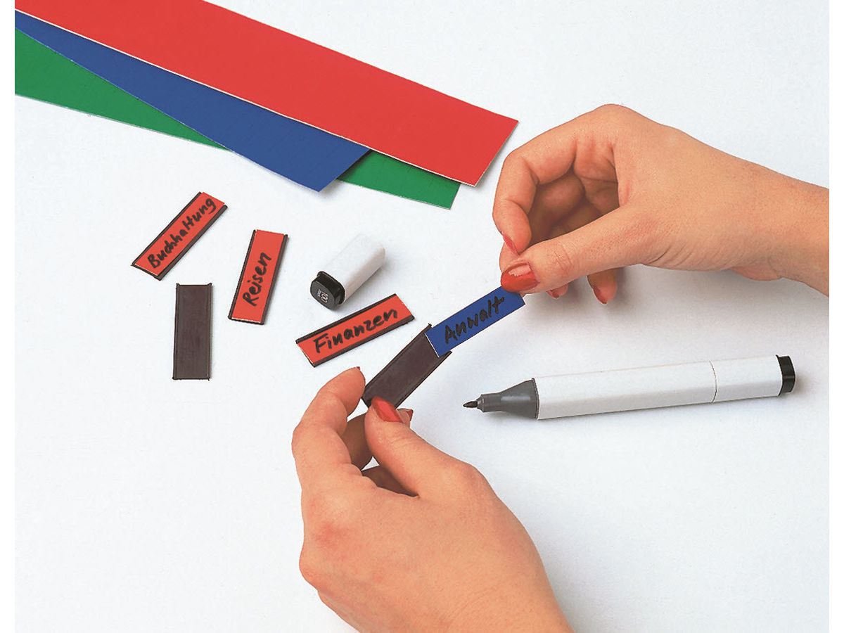 MAGNETOPLAN Ferrocard Etiketten 60x15mm 1286300 weiss 115 Stück (4013695009841)