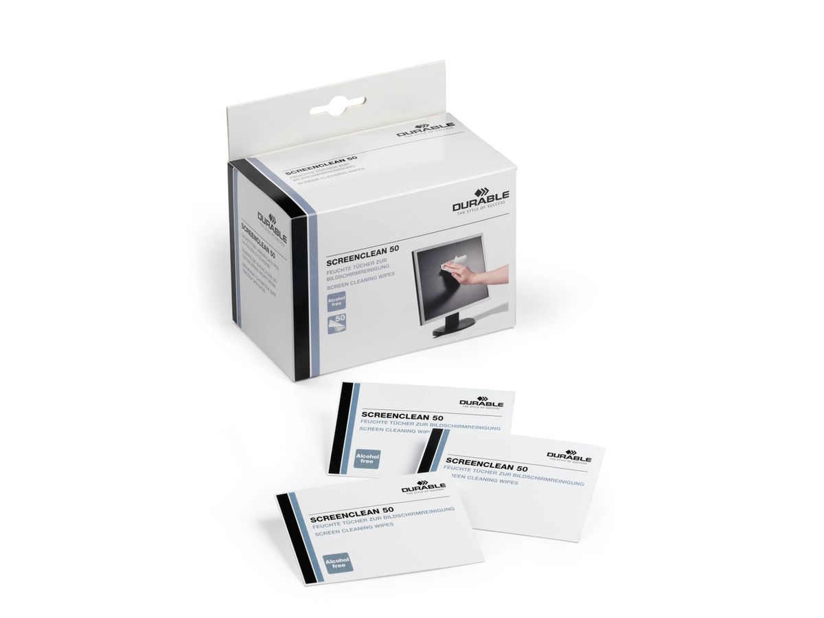 DURABLE Screen Clean 50 578702 Reinigungstücher 50 Stück (4005546503424)