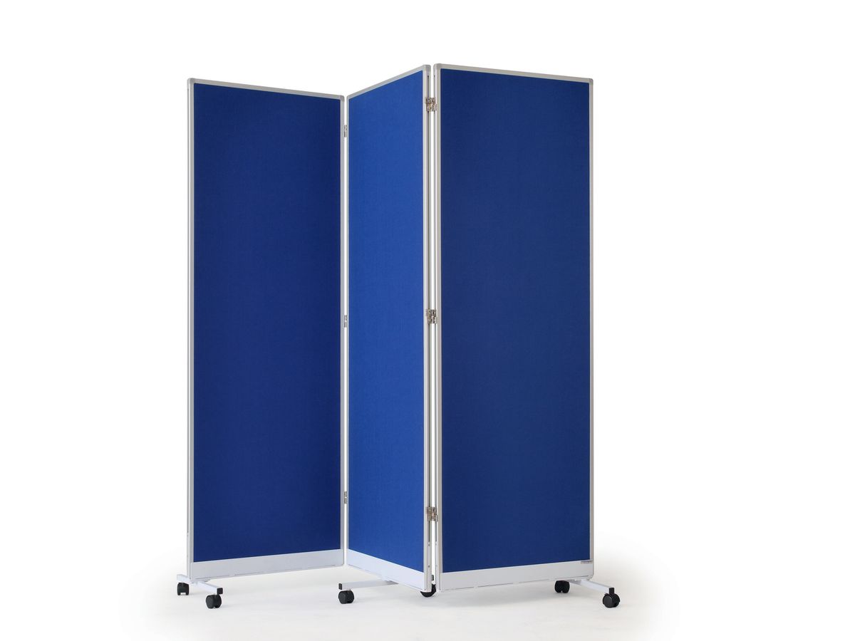 MAGNETOPLAN Muro presentazione mobile 1105303 blu, piegabile 600x1800mm (4013695034645)