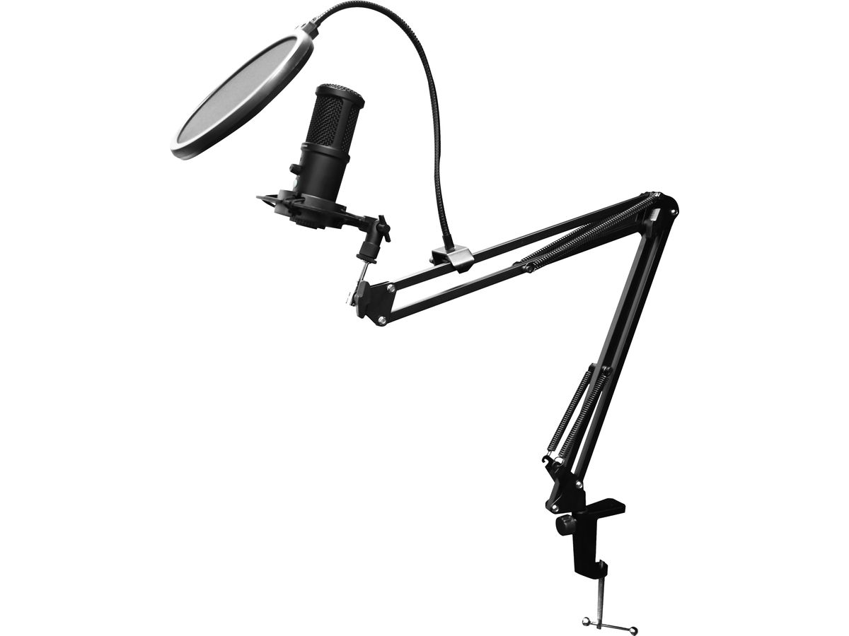 DELTACO Streaming Kit GAM-170 Webcam,Ring Light,Microphone (7333048059970)