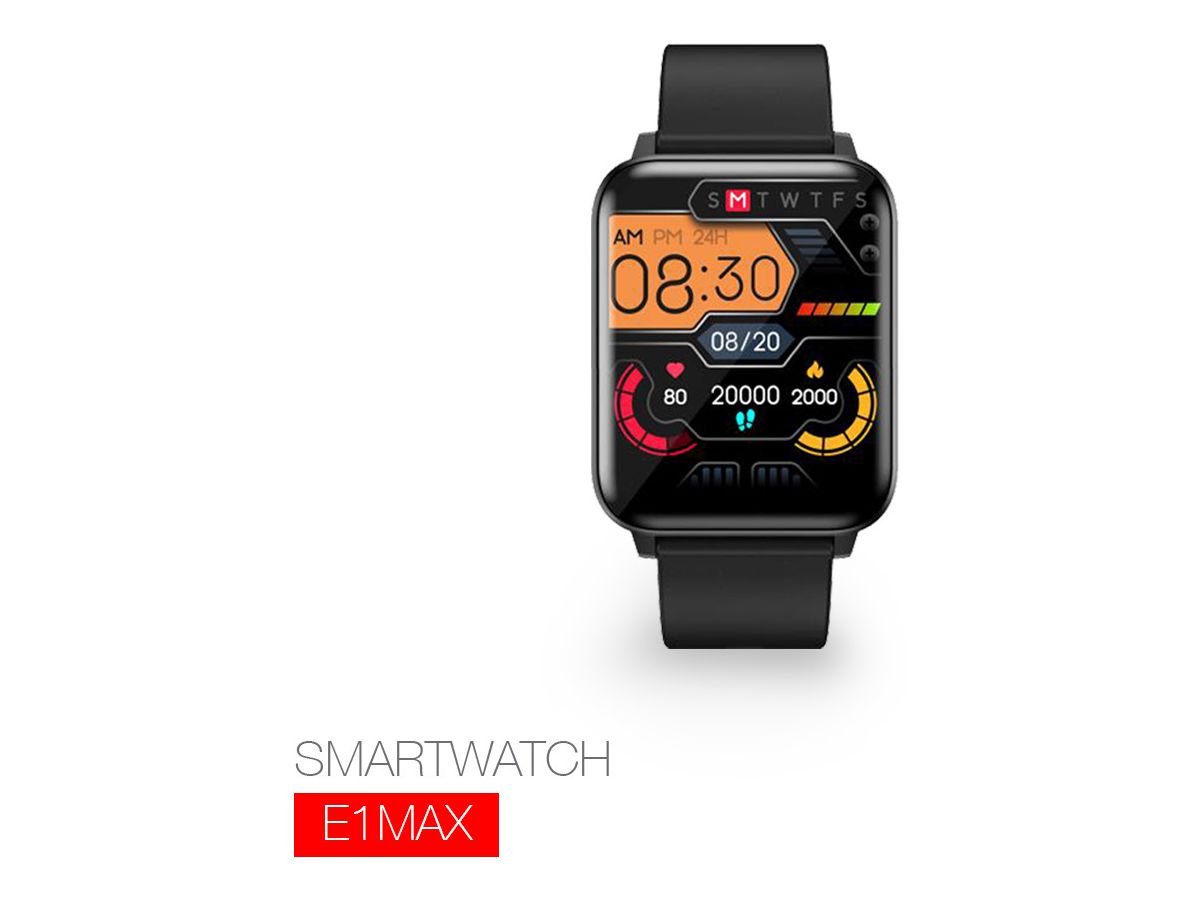 LENOVO Smartwatch E1 Max black E1Max-BK (6941192215527)