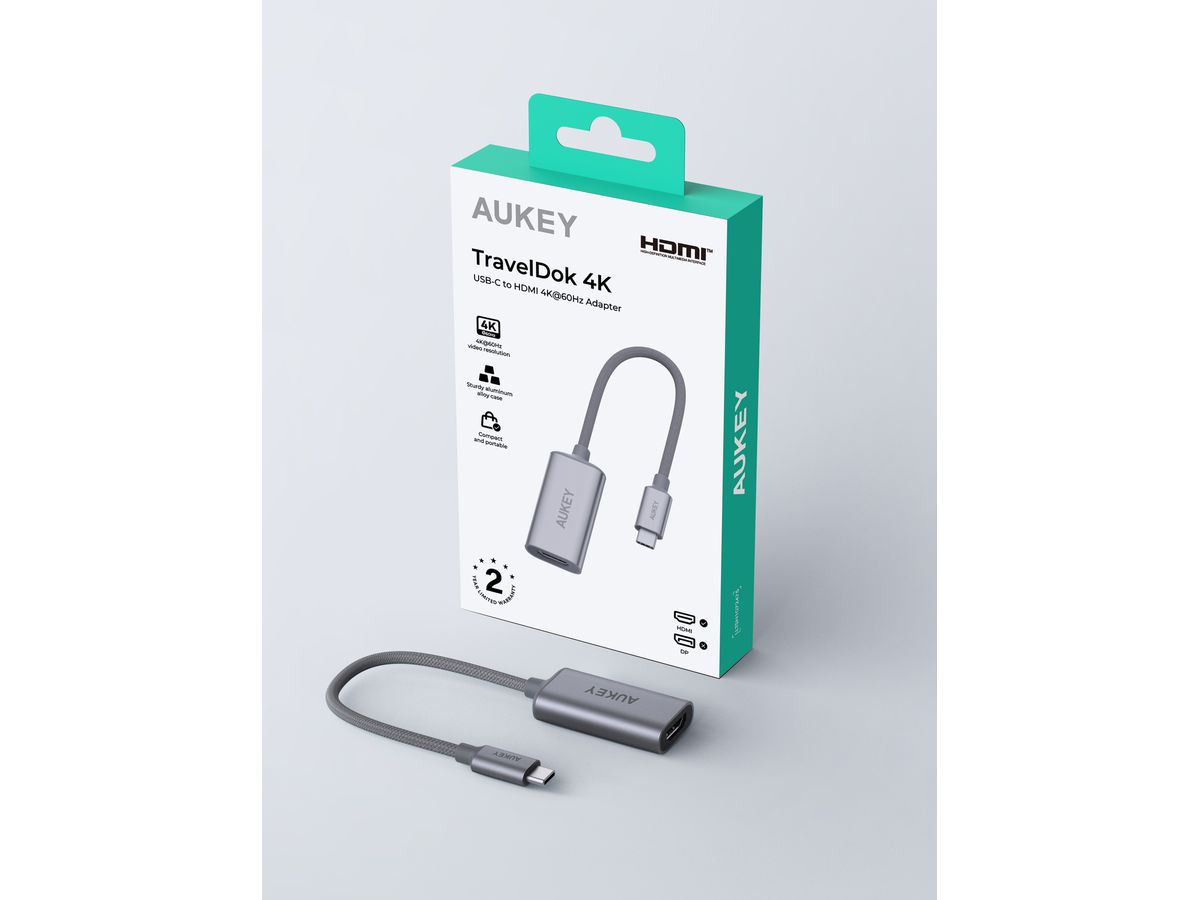 AUKEY USB-C to HDMI Adapter UH-H01 TravelDok 4K (0689323790890)
