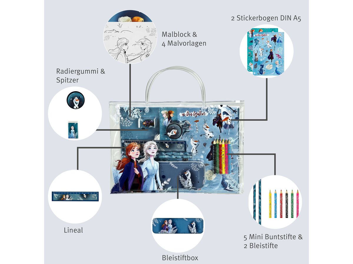 UNDERCOVER Borsa porta cancelleria in pv FRVW4055 Frozen (4043946307174)