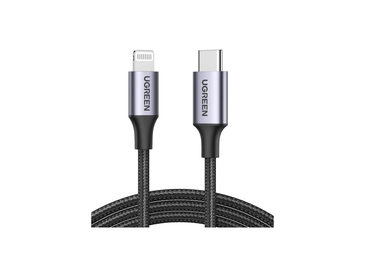 UGREEN Cable USB-C-Lightning PD 60759 1m,Fast Charging,3A Max,Bl. (6957303867592)