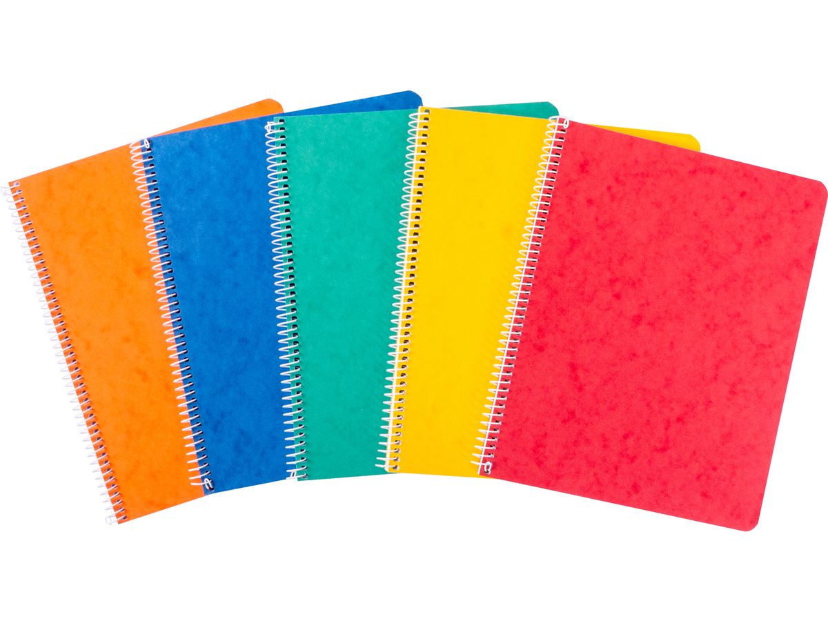 NOVOOO Spiralheft ass. 17.5×22cm 729782 liniert, 8mm, 70g 48 Blatt (9010729086804)