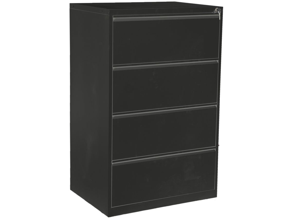 EDGY HR-Schrank 3424/9005 4 Schubladen breit, schwarz (7630006743033)