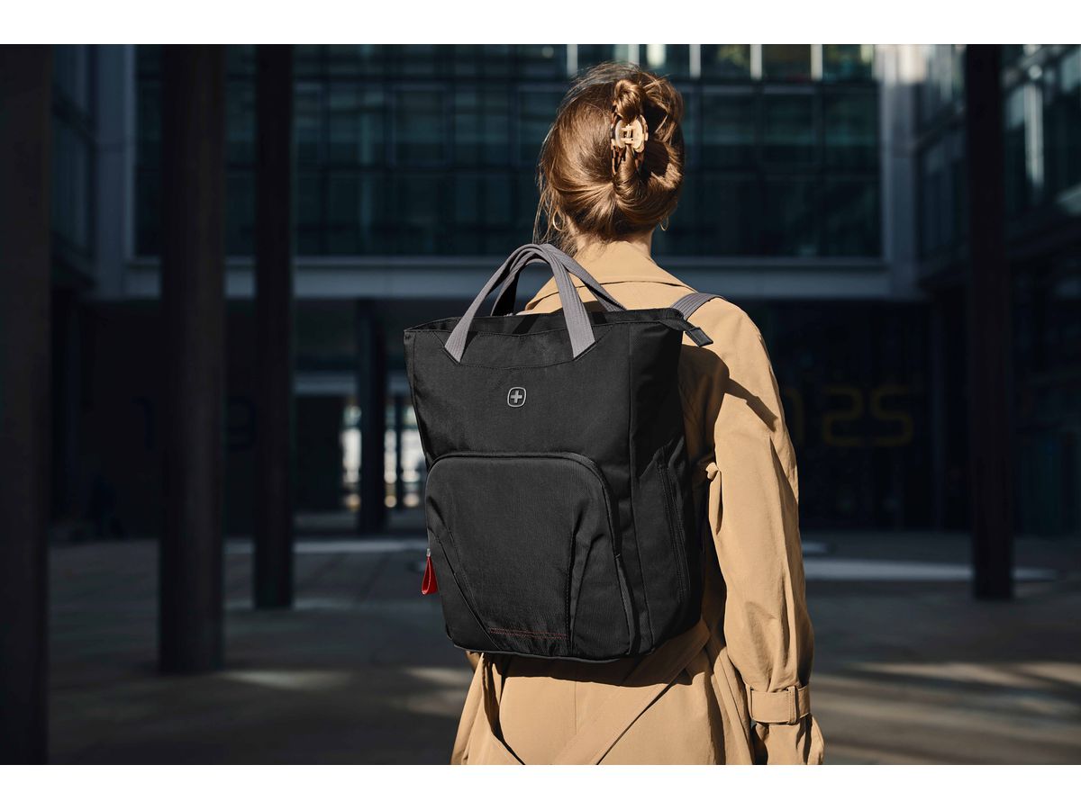 WENGER Motion Vertical Tote 15.6 Inch 612541 Laptop Tote Chic Black (7613329177921)