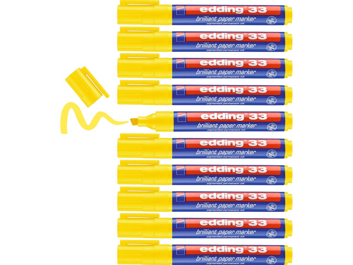 EDDING Permanent Marker 33 1-5mm 33-5 jaune (4004764064571)