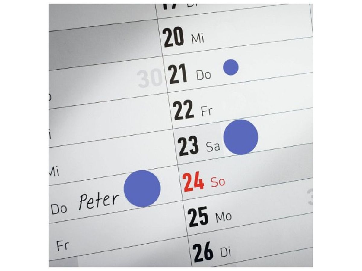 AVERY ZWECKFORM Markierungspunkte 18mm 3596 Blau, ablösbar 4 Blatt (4004182035962)