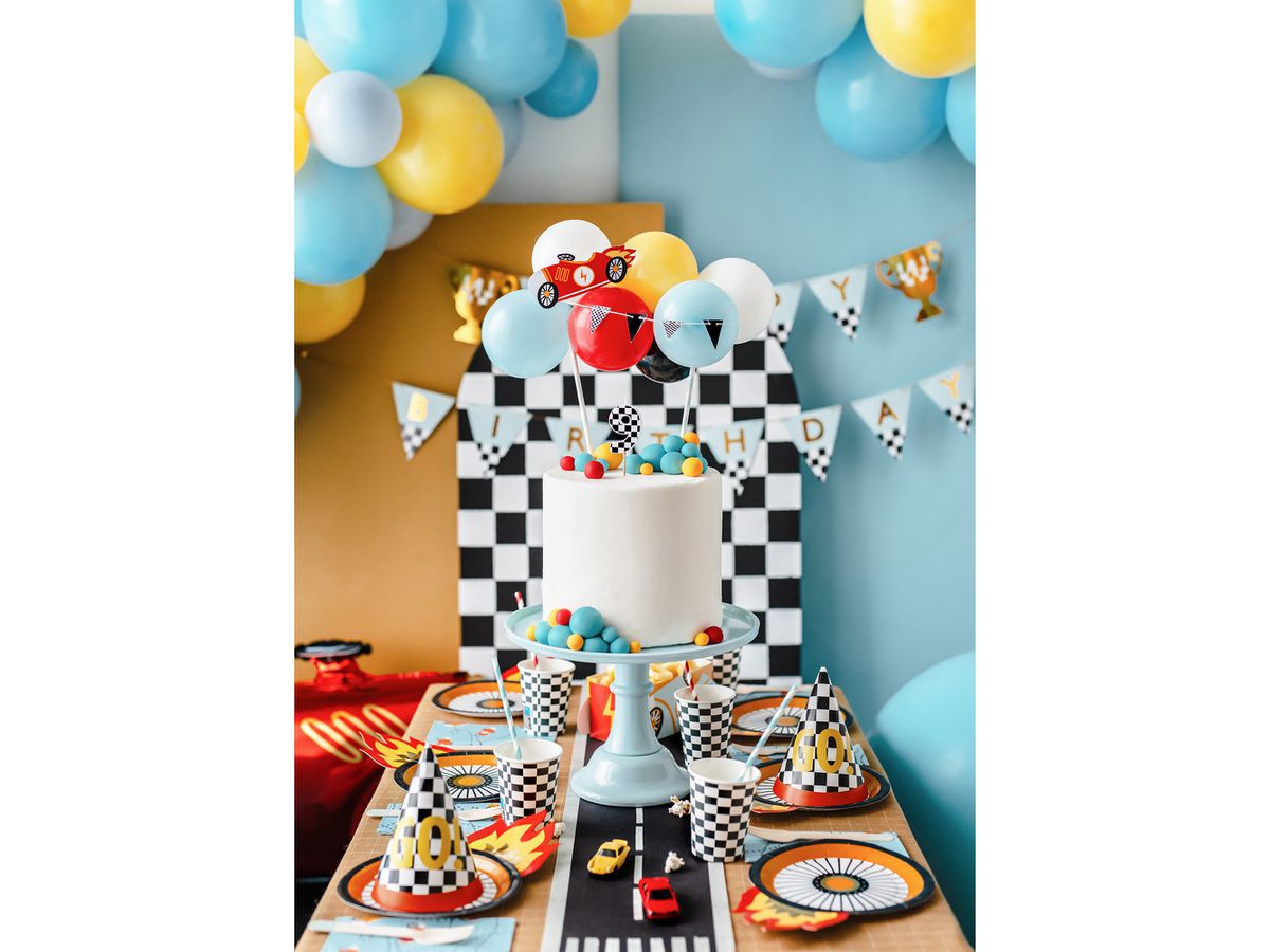 PARTYDECO Bicchieri 220ml KPP74-EU1 Bandiera a scacchi 6 pezzi (5904555025752)