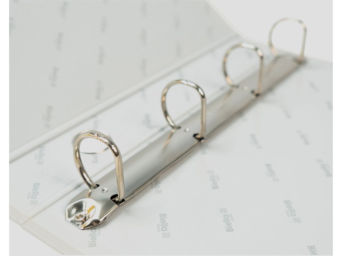 BIELLA Cart. anelli Dinor-Quatro 4cm 12644401U bianco, 4-anelli A4 (7611365255870)