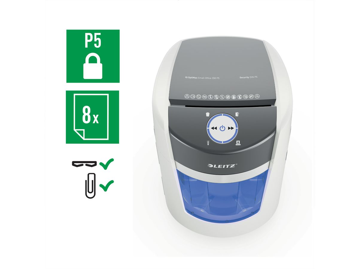 LEITZ Destruct. doc. OptiMax 8359-20-00 Small Office 350, P5, 22lt (4002432142484)