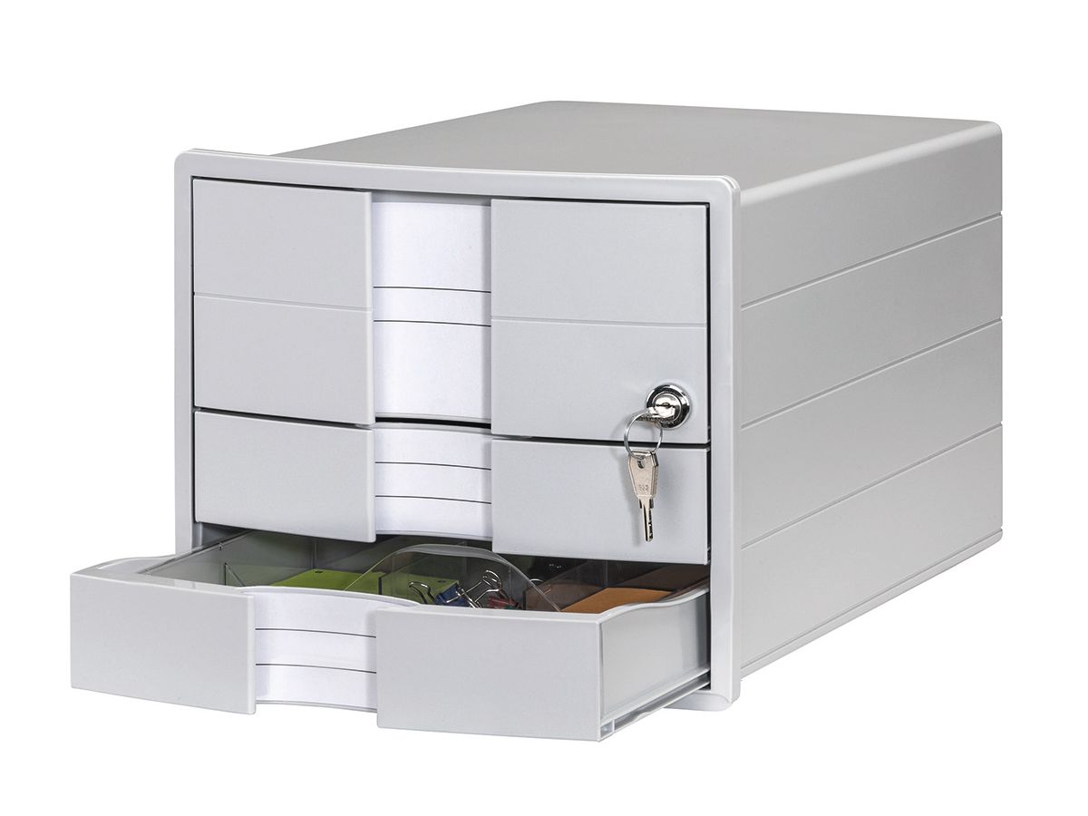 HAN Schubladenbox IMPULS A4/C4 24.70 grau 3 Schubladen (4012473100954)