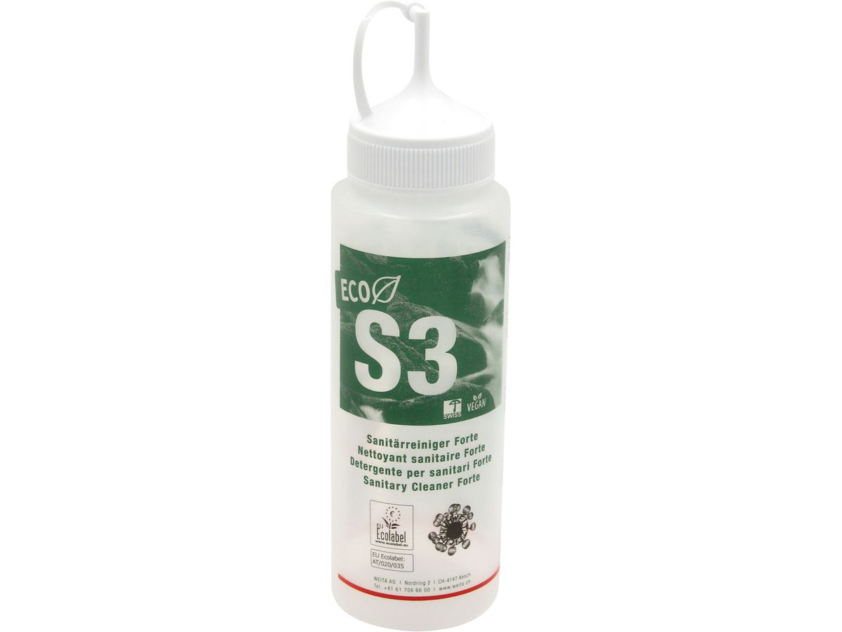 WEITACLEAN Detergente sanitario 500ml 75498.14399 S3 ECO, botiglia vuota (7610588108994)