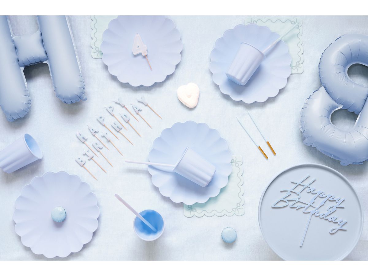 PARTYDECO Caketopper 16.5cm KPT79-093 Happy Birthday hellblau (5904555085435)