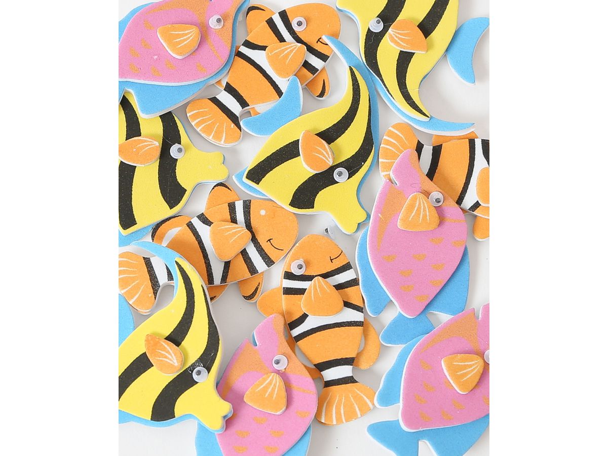 I AM CREATIVE Foamy 4019.52 Fisch, 12 Stück (7611983193158)